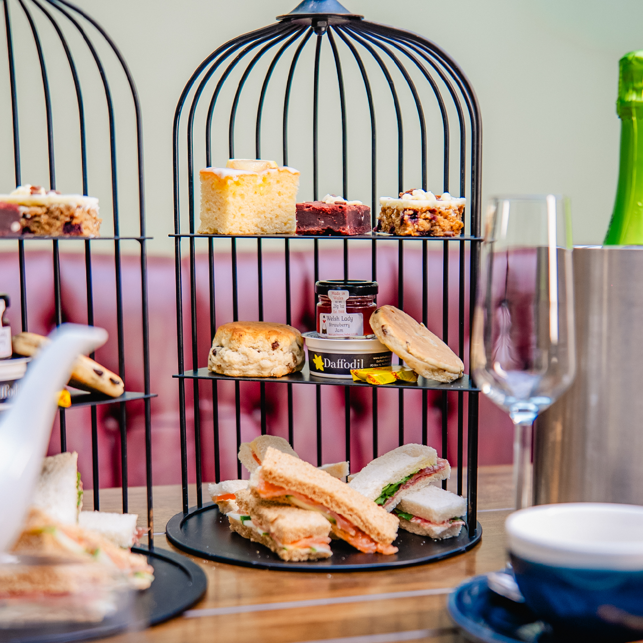 Afternoon Tea A selection of delicate finger sandwiches, sweet delicacies, traditional Welsh cakes & fresh scones. Served with our signature house blend coffee & a selection of fine teas. Fancy an upgrade? Make it bottomless with Prosecco or Gin.